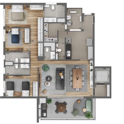 Siga Moema - Planta 148m² Siga Moema - Planta 148m²