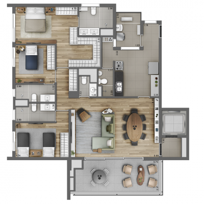 Siga Moema - Planta 148m² - Opção Siga Moema - Planta 148m² - Opção