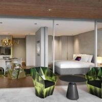 W Residences São Paulo – Hotel - Perspectiva varanda 1 suite 68m W Residences São Paulo – Hotel - Perspectiva varanda 1 suite 68m