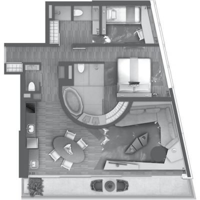 W Residences São Paulo – Hotel - Planta 102m² 2 suites W Residences São Paulo – Hotel - Planta 102m² 2 suites