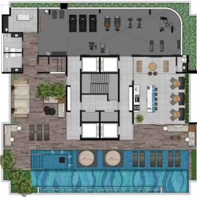 Inspire Ibirapuera - Implantação cobertura Inspire Ibirapuera - Implantação cobertura