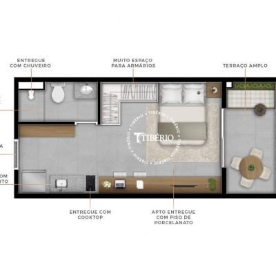 Infini Vila Mariana - Planta 28,72m² studio Infini Vila Mariana - Planta 28,72m² studio