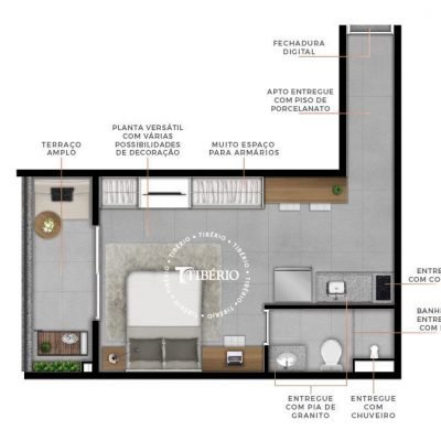 Infini Vila Mariana - Planta 31m² studio Infini Vila Mariana - Planta 31m² studio