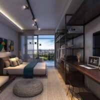 Trends Brooklin - Perspectiva 33m² - Living Studio Trends Brooklin - Perspectiva 33m² - Living Studio