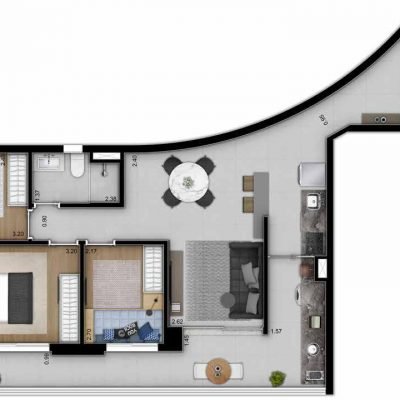 Trends Brooklin - Planta 94m² - 3 dormitórios Trends Brooklin - Planta 94m² - 3 dormitórios
