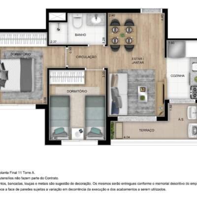 Caminhos Da Lapa Elo Planta 47m 2 Dormitorios Caminhos Da Lapa Elo Planta 47m 2 Dormitorios