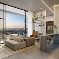 Window Moema Perspectiva living loft Window Moema Perspectiva living loft