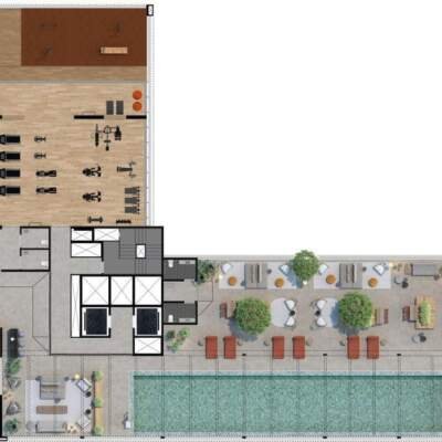 Helbor Patteo Klabin - Implantação Rooftop Helbor Patteo Klabin - Implantação Rooftop