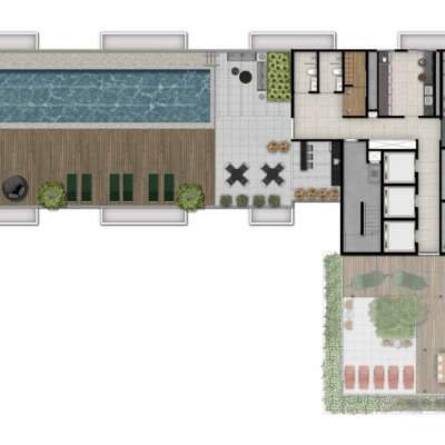 B Side Faria Lima by You - Implantação 18º Pavimento B Side Faria Lima by You - Implantação 18º Pavimento