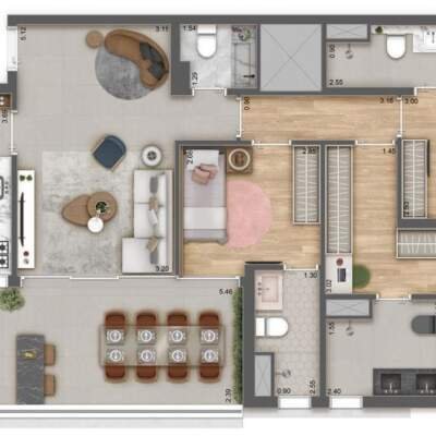 Haus Mitre Campo Belo Planta 109m 3 Suites Haus Mitre Campo Belo Planta 109m 3 Suites