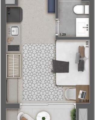 Haus Mitre Campo Belo Studios Planta 25m Haus Mitre Campo Belo Studios Planta 25m