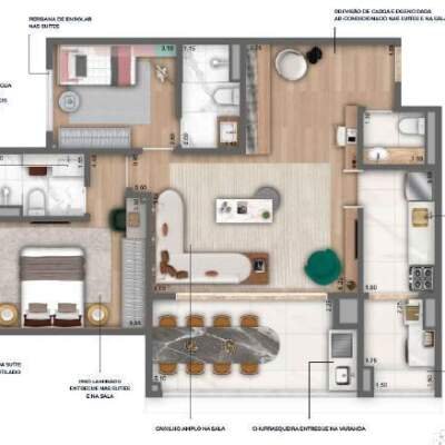 Nau Vila Mariana Cyrela Planta 89m 2 Suites Nau Vila Mariana Cyrela Planta 89m 2 Suites