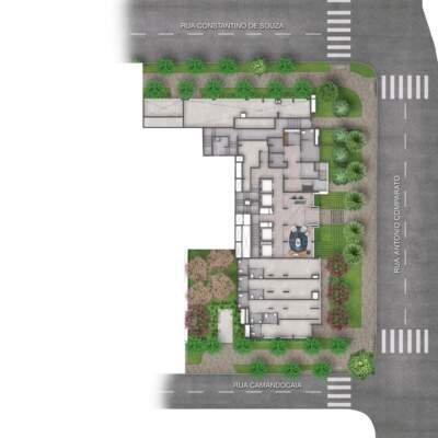 Cyrela Bothanic Apartments Campo Belo - Implantação Térreo Cyrela Bothanic Apartments Campo Belo - Implantação Térreo