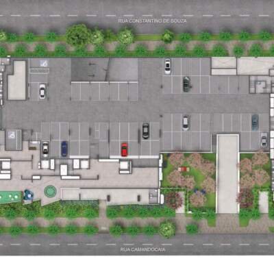 Bothanic Residences Campo Belo - Implantação Térreo Cyrela Bothanic Residences Campo Belo - Implantação Térreo