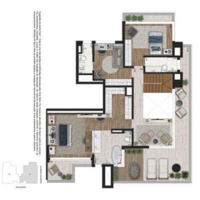 Ibirapuera Park Houses - Planta Duplex Superior 285m² Ibirapuera Park Houses - Planta Duplex Superior 285m²