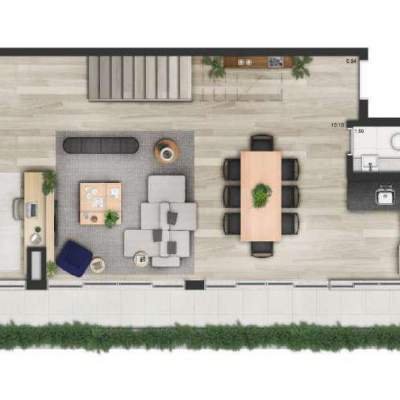 Invert Campo Belo - Planta Duplex 163m², Inferior Torre B Invert Campo Belo - Planta Duplex 163m², Inferior Torre B