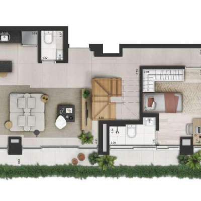 Invert Campo Belo - Planta Duplex 217m², Inferior Torre A Invert Campo Belo - Planta Duplex 217m², Inferior Torre A