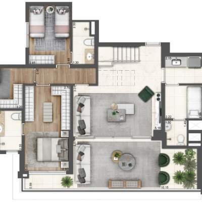 Lavvi Wonder Ipiranga Residences - Planta 313m² Duplex Inferior Lavvi Wonder Ipiranga Residences - Planta 313m² Duplex Inferior