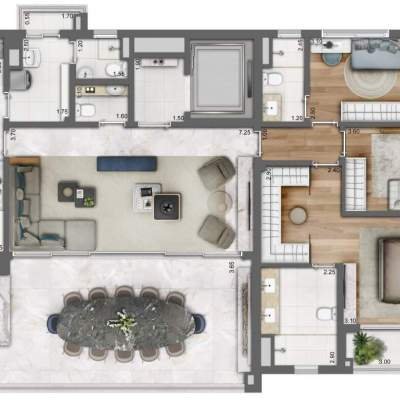 Legacy Campo Belo - Planta 165m², 3 Suítes Legacy Campo Belo - Planta 165m², 3 Suítes