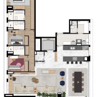 Oscar Itaim - Planta 185m², Ampliada Oscar Itaim - Planta 185m², Ampliada