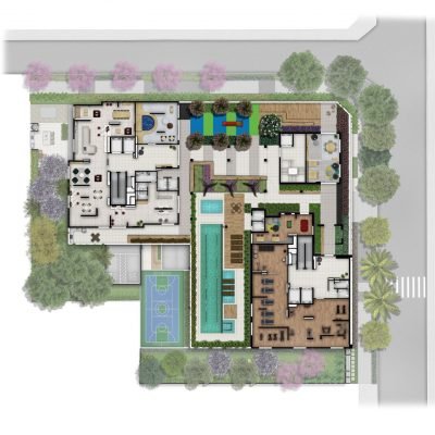 Side Alto da Boa Vista - Implantação lazer Side Alto da Boa Vista - Implantação lazer