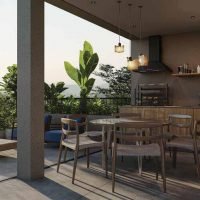 Casa Jardim Campo Belo - Perspectiva rooftop gourmet com churrasqueira Casa Jardim Campo Belo - Perspectiva rooftop gourmet com churrasqueira