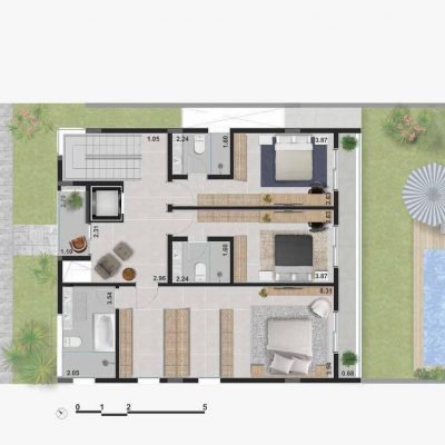 Casa Jardim Campo Belo - Planta 604m² - 2º pavimento Casa Jardim Campo Belo - Planta 604m² - 2º pavimento