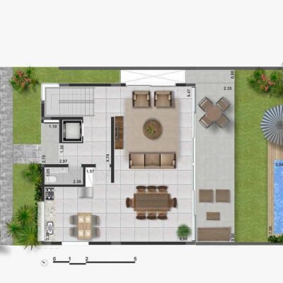 Casa Jardim Campo Belo - Planta 604m² - Térreo Casa Jardim Campo Belo - Planta 604m² - Térreo