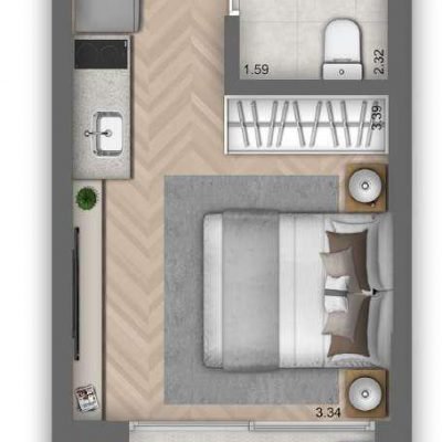 Grand Vitrali - Planta 29m² - Studio NR Grand Vitrali - Planta 29m² - Studio NR