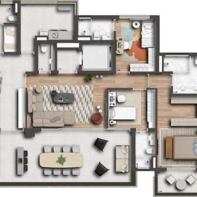 Klasse Alto da Boa Vista - Planta 173m² - tipo Klasse Alto da Boa Vista - Planta 173m² - tipo