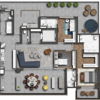 Klasse Alto da Boa Vista - Planta 213m² - giardino Klasse Alto da Boa Vista - Planta 213m² - giardino