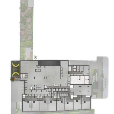 YBY Vila Clementino - Implantação 1º pavimento YBY Vila Clementino - Implantação 1º pavimento