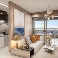 In Design Ipiranga - Perspectiva living 46m² In Design Ipiranga - Perspectiva living 46m²