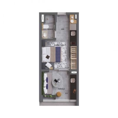 In Design Ipiranga - Planta 30m² - studio In Design Ipiranga - Planta 30m² - studio