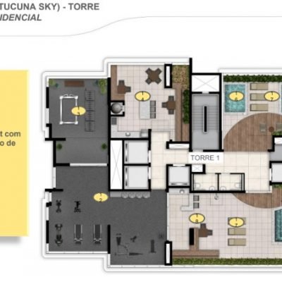 Tucuna 250 Residencial - Implantação 24º pavimento Tucuna 250 Residencial - Implantação 24º pavimento