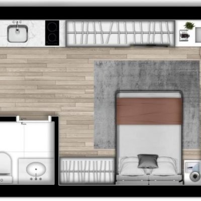 Tucuna 250 Studios - Planta 22m² - NR ampliado Tucuna 250 Studios - Planta 22m² - NR ampliado