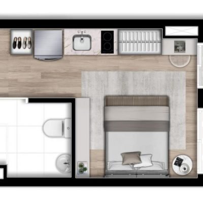 Tucuna 250 Studios - Planta 22m² - NR PNE Tucuna 250 Studios - Planta 22m² - NR PNE