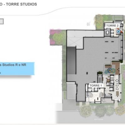 Tucuna 250 Studios - Implantação 1º pavimento Tucuna 250 Studios - Implantação 1º pavimento