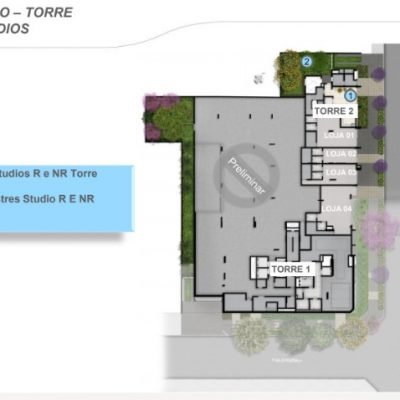 Tucuna 250 Studios - Implantação 1º subsolo Tucuna 250 Studios - Implantação 1º subsolo