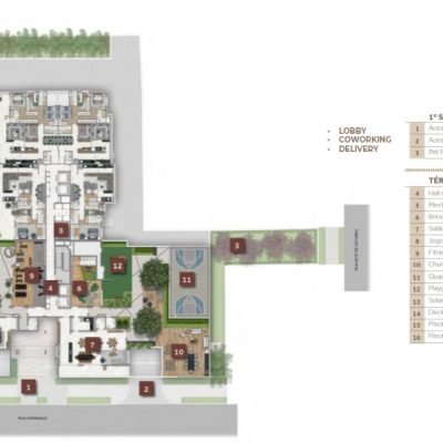 Living Villaggio Tatuapé Pienza - Implantação lazer Living Villaggio Tatuapé Pienza - Implantação lazer