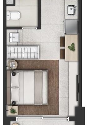 Vinci Moema - Planta 24m² - studio Vinci Moema - Planta 24m² - studio