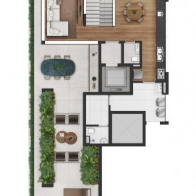 Vinci Moema - Planta 293m² - Cobertura pavimento superior Vinci Moema - Planta 293m² - Cobertura pavimento superior