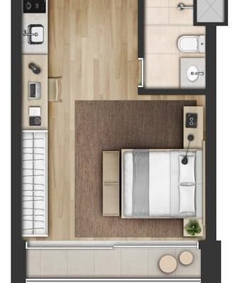 Vinci Moema - Planta 29m² - studio Vinci Moema - Planta 29m² - studio