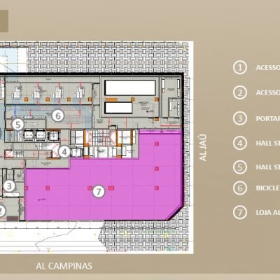 Casa Jardins Jaú by You - Implantação 1º subsolo Casa Jardins Jaú by You - Implantação 1º subsolo