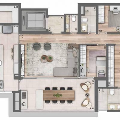 Maison Perdizes Residences - Planta 162m² - 4 dorms Maison Perdizes Residences - Planta 162m² - 4 dorms