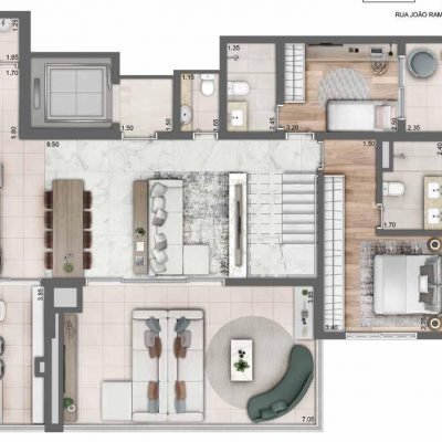 Maison Perdizes Residences - Planta 265m² - Duplex inferior Maison Perdizes Residences - Planta 265m² - Duplex inferior