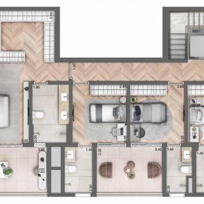 Maison Perdizes Residences - Planta 285m² - Duplex superior Maison Perdizes Residences - Planta 285m² - Duplex superior