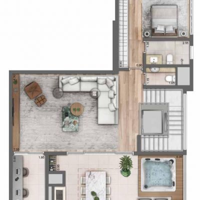 Maison Perdizes Residences - Planta 306m² - Duplex superior Maison Perdizes Residences - Planta 306m² - Duplex superior