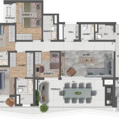 Signature by Ott - Planta 144m² - 4 dorms Signature by Ott - Planta 144m² - 4 dorms