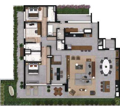 Atypic Brooklin - Planta 275m² - Haus 3 ou 4 suítes Atypic Brooklin - Planta 275m² - Haus 3 ou 4 suítes
